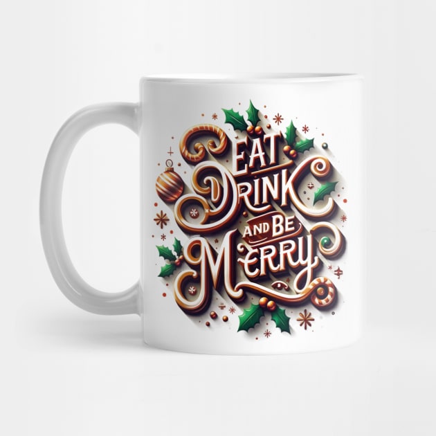 Eat, Drink, and Be Merry Festive Holiday Cheer by TheCloakedOak